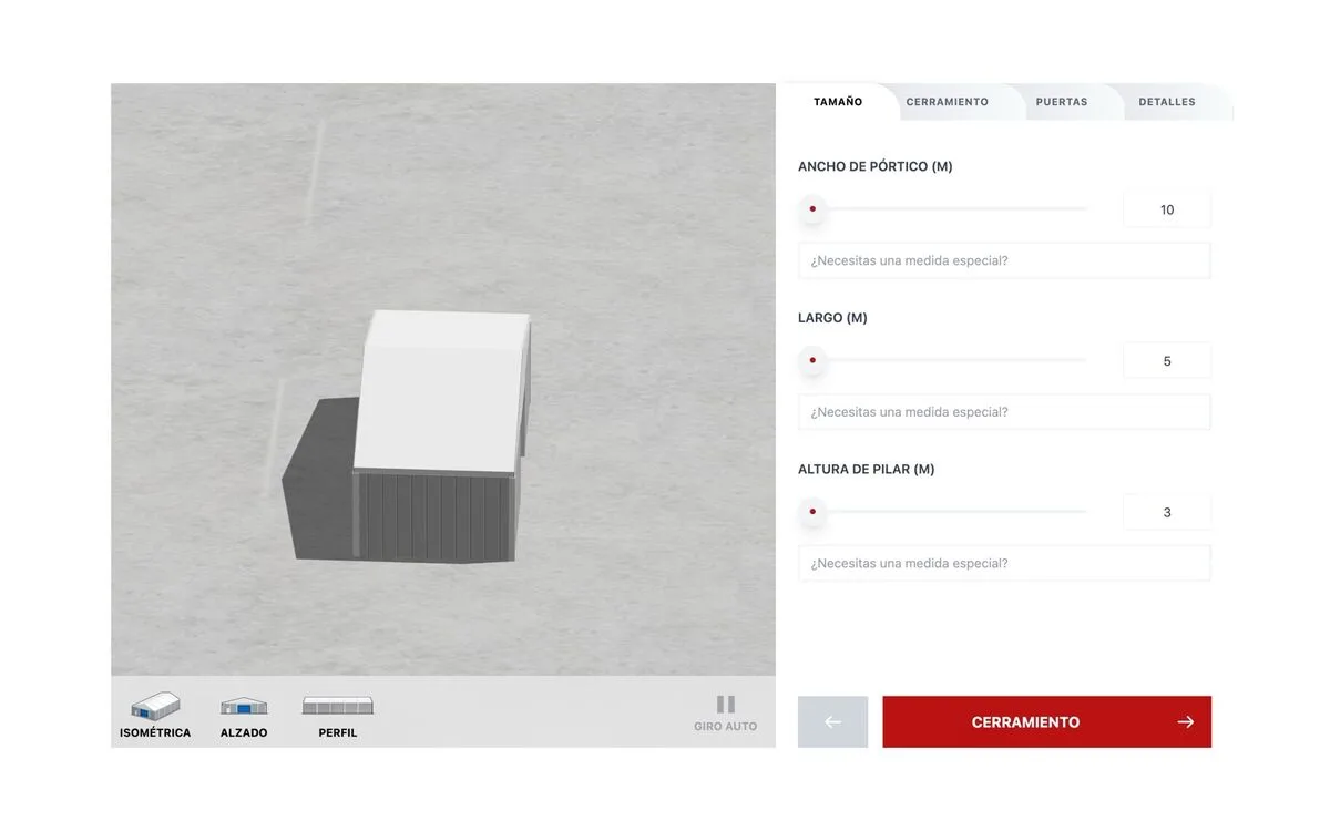 Ficha de producto de Carpas Zaragoza en escritorio