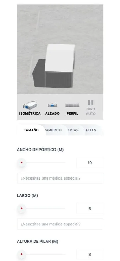 La misma ficha de producto de Carpas Zaragoza en móvil